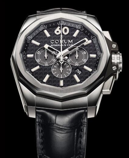 Corum Admiral's Cup AC-One 45 Chronograph Replica Watch A132/01680 - 132.201.04/0F01 AN10 Titanium - Alligator Strap